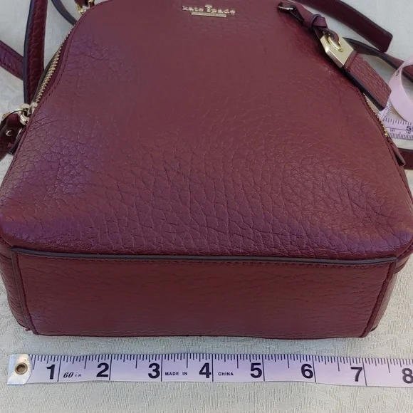 Kate Spade New York Mini Caden Carter Leather Women's Backpack Bag in Burgundy - Picture 9 of 16